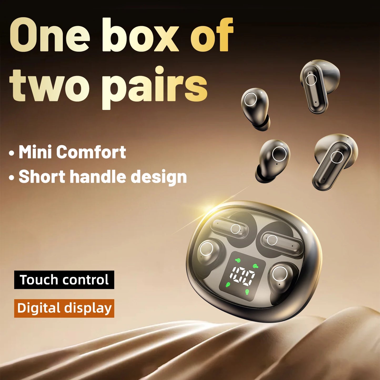 Mini 2-in-1 invisible Earbuds – Block Noise, Enjoy Comfort