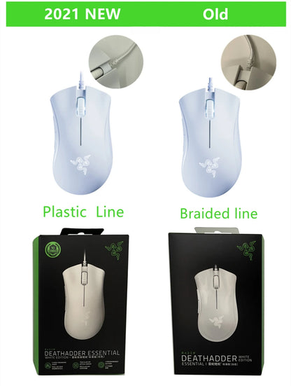 Razer DeathAdder Essential Wired Gaming Mouse, 6400DPI, Optical Sensor, 5 Buttons Independently, Laptop, PC, Gamer, Original