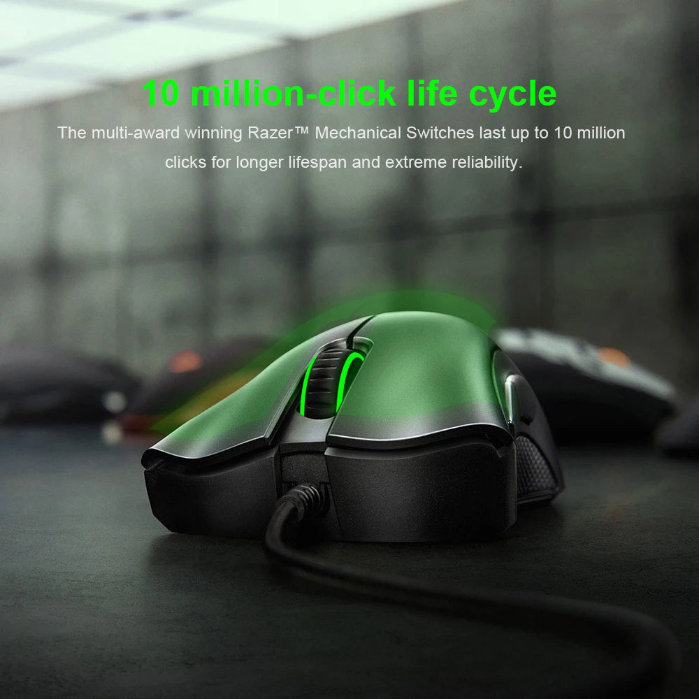 Razer DeathAdder Essential Wired Gaming Mouse, 6400DPI, Optical Sensor, 5 Buttons Independently, Laptop, PC, Gamer, Original