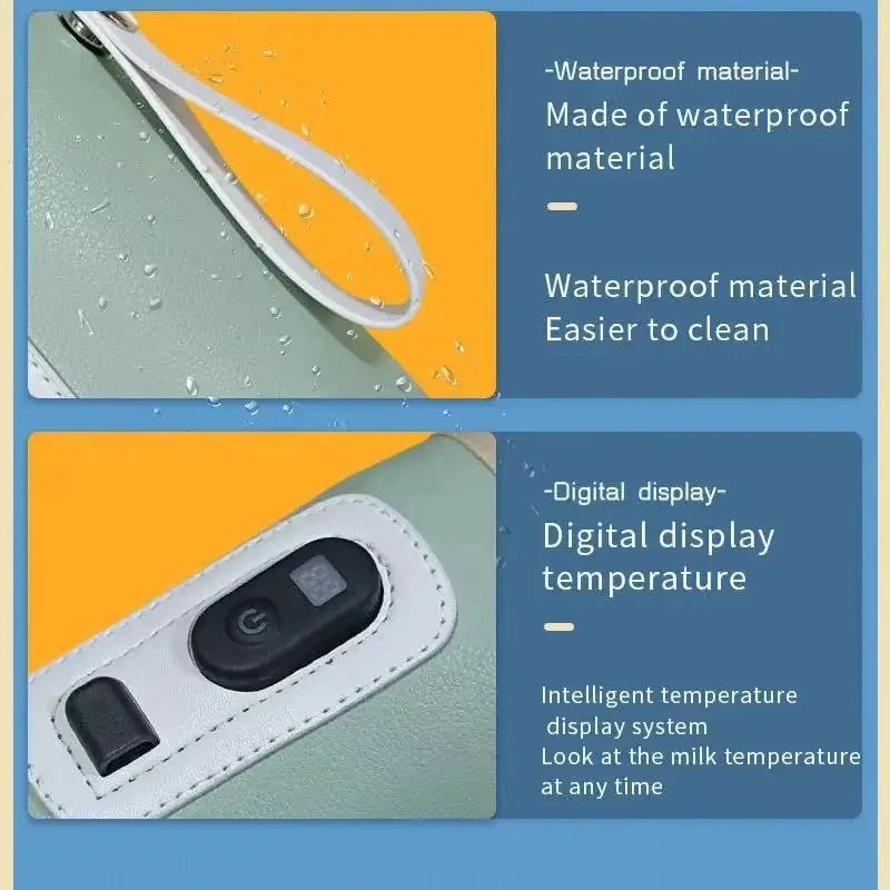 Portable USB Baby Bottle Warmer with LCD Temperature Display
