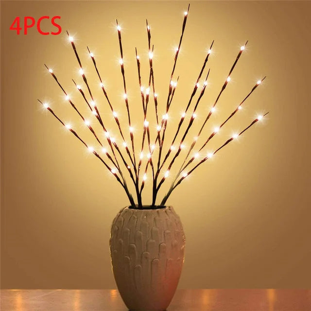 LED Willow Branch Vase Light – 20 Bulbs Decorative Lamp