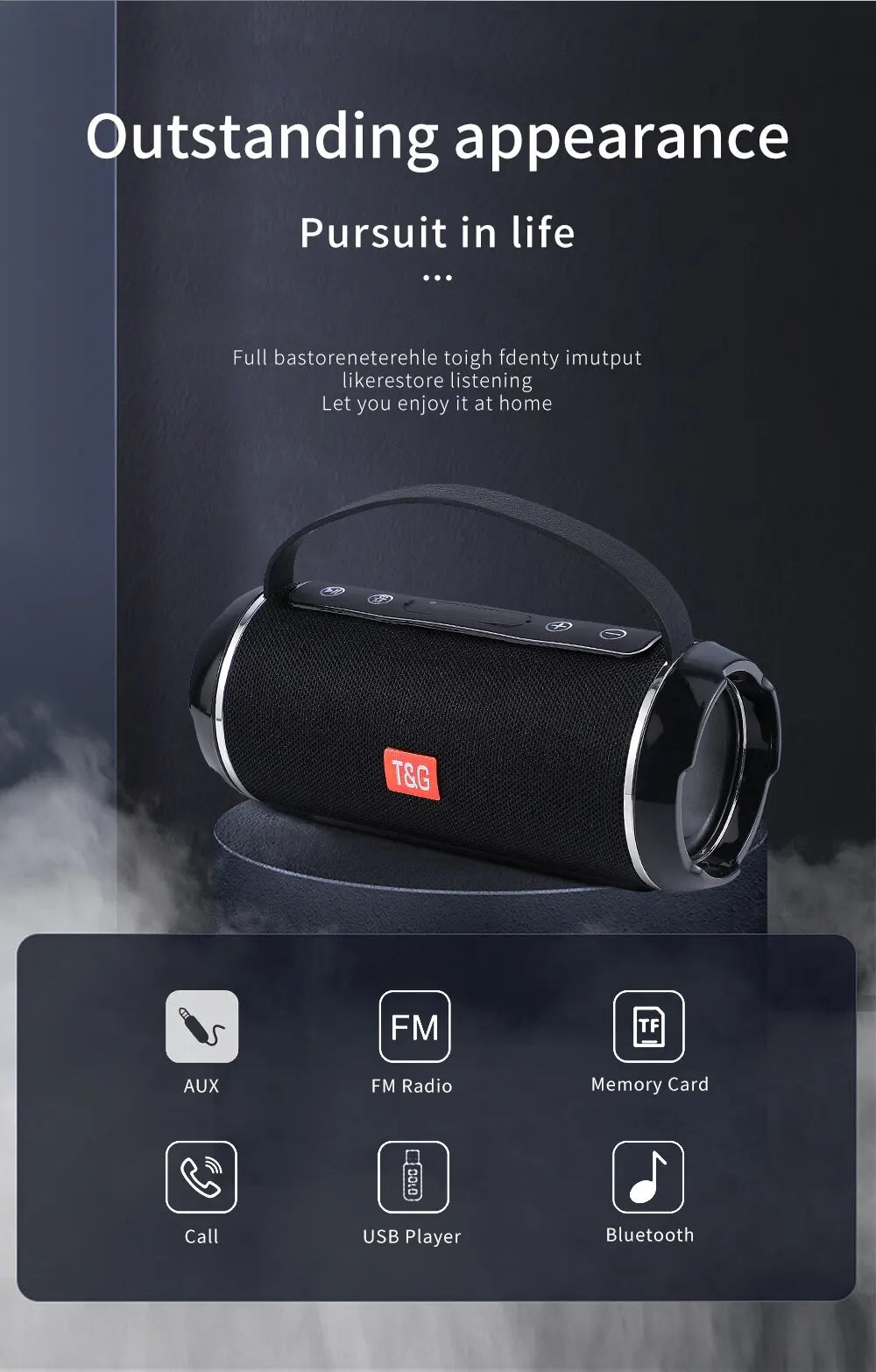 TG116c Wireless Bluetooth Speaker – Waterproof, Portable & Powerful Sound