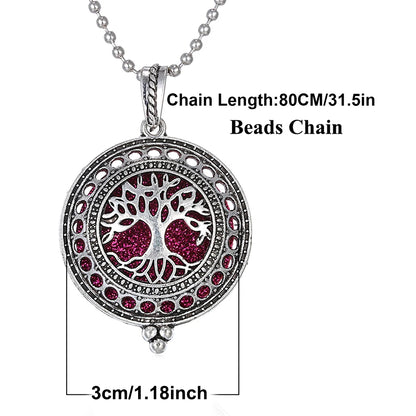 New Aroma Kaleidoscope Retro Necklace Antique Locket Pendant Magnetic Perfume Essential Oil Diffuser Locket Aromatherapy Jewelry