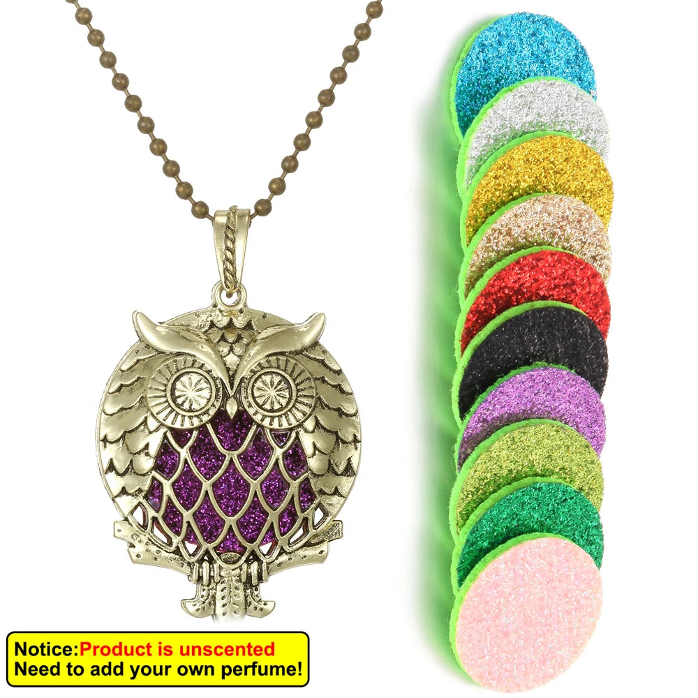 New Aroma Kaleidoscope Retro Necklace Antique Locket Pendant Magnetic Perfume Essential Oil Diffuser Locket Aromatherapy Jewelry