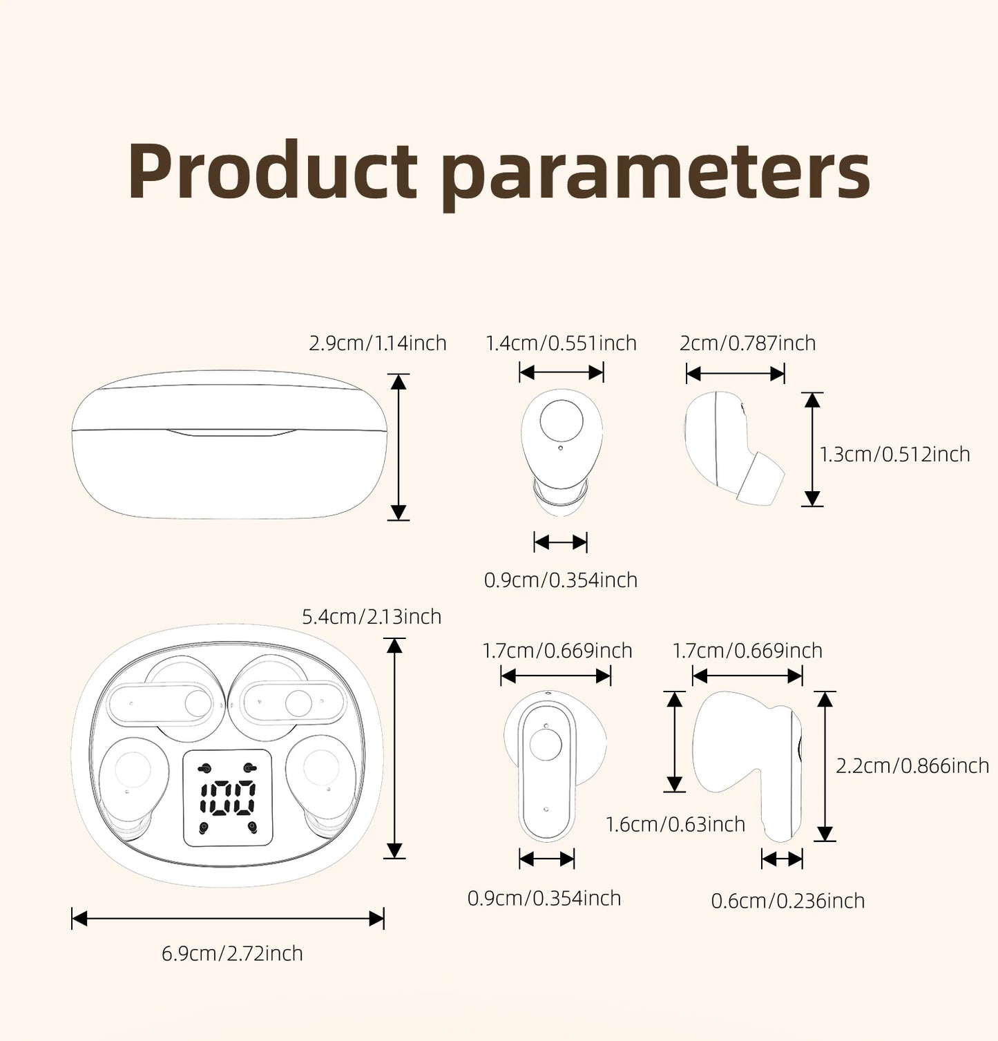 Mini 2-in-1 invisible Earbuds – Block Noise, Enjoy Comfort