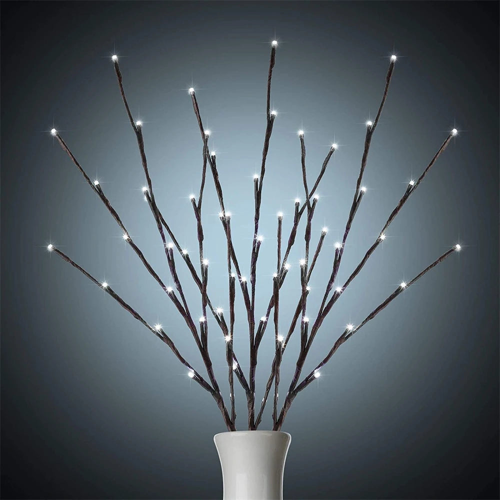 LED Willow Branch Vase Light – 20 Bulbs Decorative Lamp