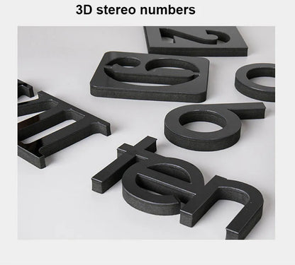 Simple Soundless Large-sized 3D Big Or Small Number Poster Home Decoration DIY Wall Clock For Living Room Bedroom Study Hotel