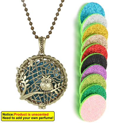 New Aroma Kaleidoscope Retro Necklace Antique Locket Pendant Magnetic Perfume Essential Oil Diffuser Locket Aromatherapy Jewelry