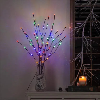 LED Willow Branch Vase Light – 20 Bulbs Decorative Lamp