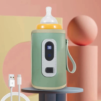 Portable USB Baby Bottle Warmer with LCD Temperature Display