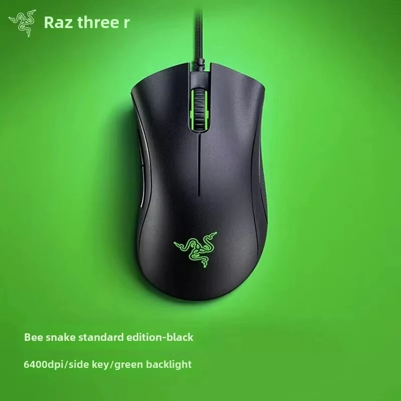 Razer DeathAdder Essential Wired Gaming Mouse, 6400DPI, Optical Sensor, 5 Buttons Independently, Laptop, PC, Gamer, Original