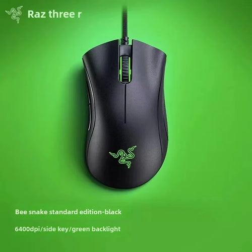 Razer DeathAdder Essential Wired Gaming Mouse, 6400DPI, Optical Sensor, 5 Buttons Independently, Laptop, PC, Gamer, Original