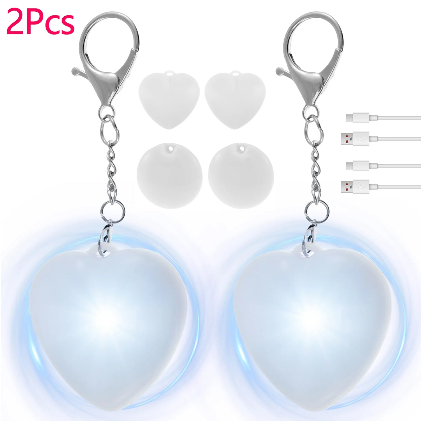 Heart-Shaped LED Purse Light with Touch Sensor /2 pack