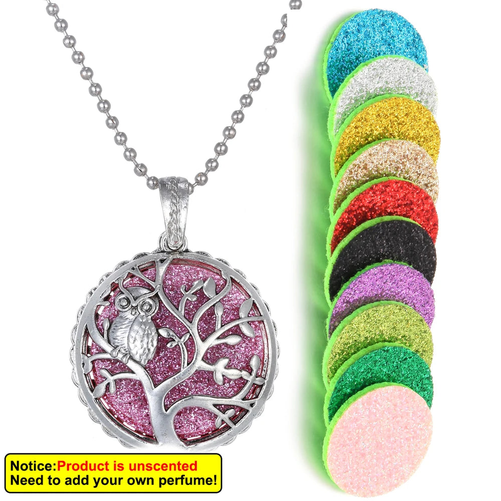 New Aroma Kaleidoscope Retro Necklace Antique Locket Pendant Magnetic Perfume Essential Oil Diffuser Locket Aromatherapy Jewelry