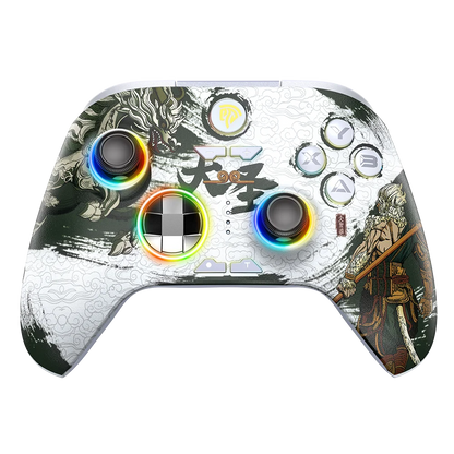 EasySMX X15 Wireless Gamepad Bluetooth Gaming Controller Compatible with PC/NS/TV/Phone/Steam RGB Hall Effect Black Myth Wukong
