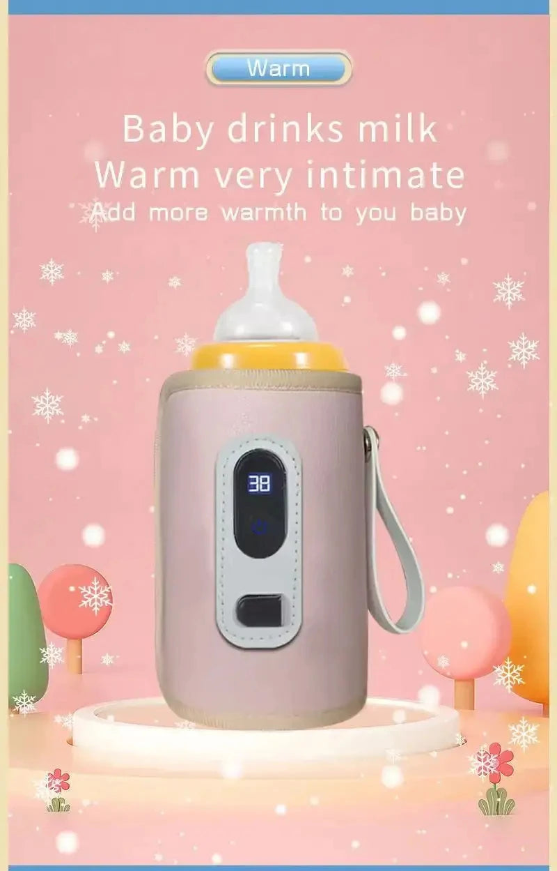 Portable USB Baby Bottle Warmer with LCD Temperature Display