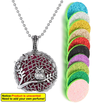 New Aroma Kaleidoscope Retro Necklace Antique Locket Pendant Magnetic Perfume Essential Oil Diffuser Locket Aromatherapy Jewelry