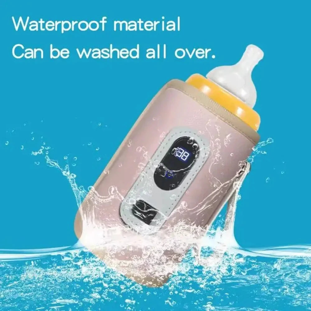 Portable USB Baby Bottle Warmer with LCD Temperature Display