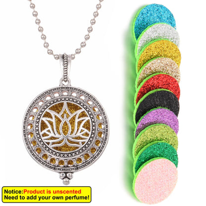 New Aroma Kaleidoscope Retro Necklace Antique Locket Pendant Magnetic Perfume Essential Oil Diffuser Locket Aromatherapy Jewelry