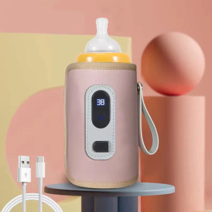 Portable USB Baby Bottle Warmer with LCD Temperature Display