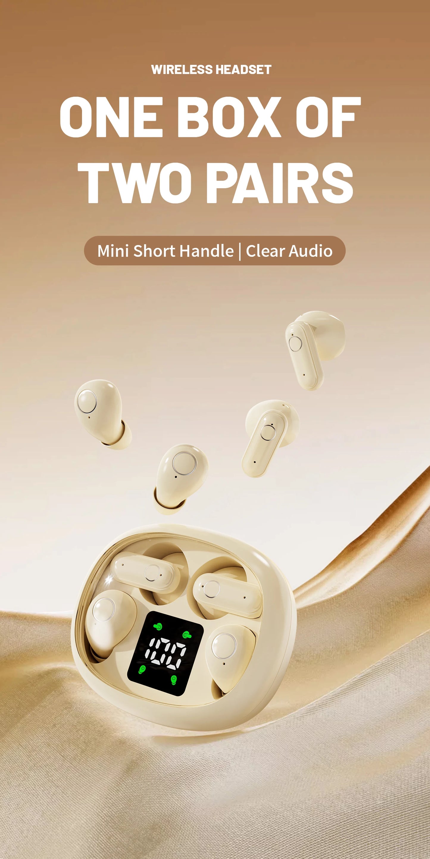 Mini 2-in-1 invisible Earbuds – Block Noise, Enjoy Comfort