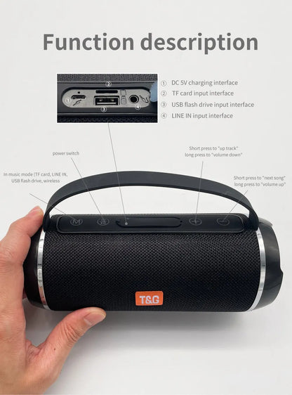 TG116c Wireless Bluetooth Speaker – Waterproof, Portable & Powerful Sound