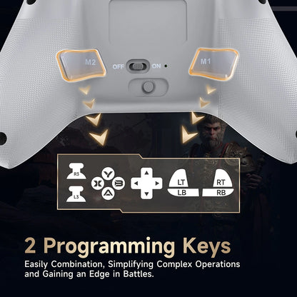 EasySMX X15 Wireless Gamepad Bluetooth Gaming Controller Compatible with PC/NS/TV/Phone/Steam RGB Hall Effect Black Myth Wukong