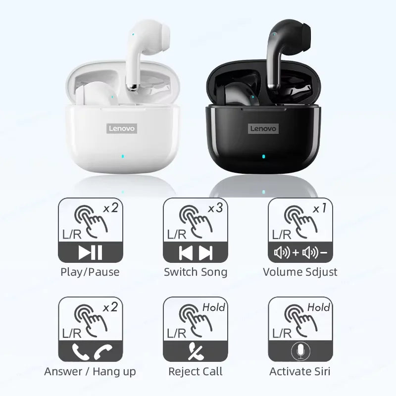 Lenovo LP40 Pro Bluetooth 5.3 Earphones for Gaming & Music