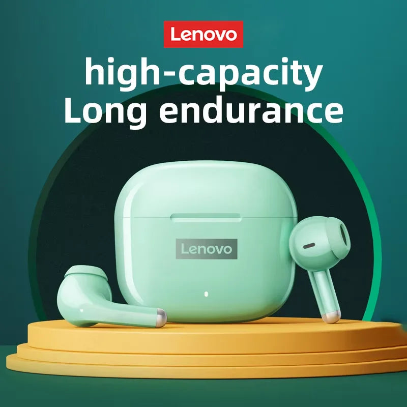 New Lenovo LP40 Pro Bluetooth V5.3 Earphones Punchy Bass Sound Headset Full Compatible Low Latency Game Sports Music Headphones