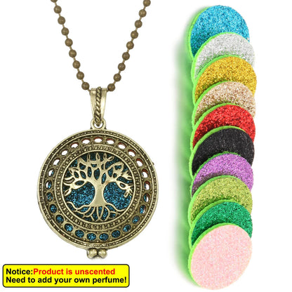 New Aroma Kaleidoscope Retro Necklace Antique Locket Pendant Magnetic Perfume Essential Oil Diffuser Locket Aromatherapy Jewelry