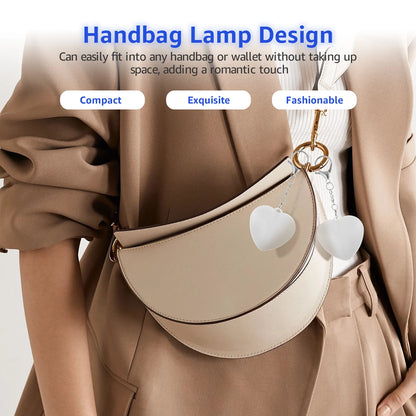 Heart-Shaped LED Purse Light with Touch Sensor /2 pack