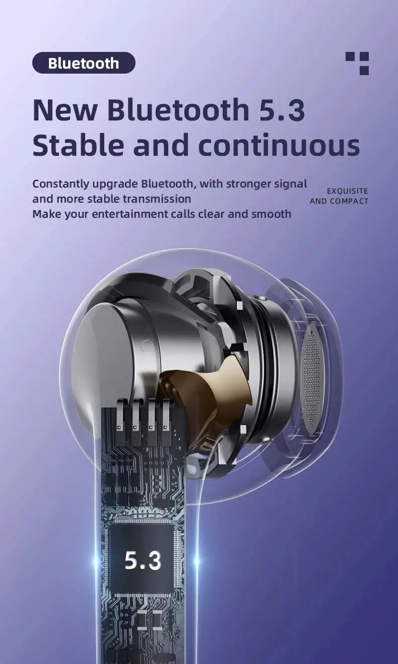 New Lenovo LP40 Pro Bluetooth V5.3 Earphones Punchy Bass Sound Headset Full Compatible Low Latency Game Sports Music Headphones